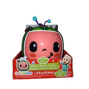 COCOMELON Musical Bubble Machine No Spill Bubble Toy for Baby and‎ Kids NEW